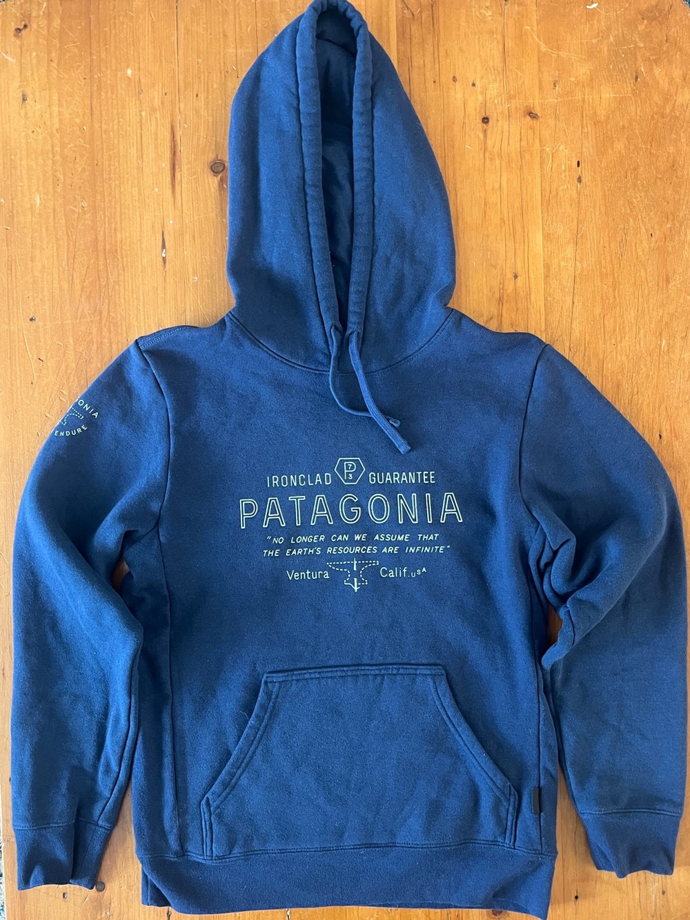 Patagonia Unisex Navy Blue Graphic Hoodie Hooded Sweatshirt